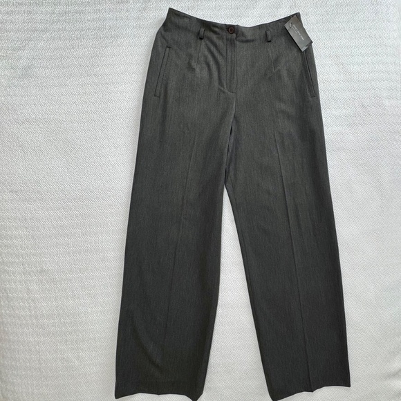 NWT Jones New York Wide Leg Trouser Pant Charcoal Grey Woman’s Sz 10 - Picture 2 of 9